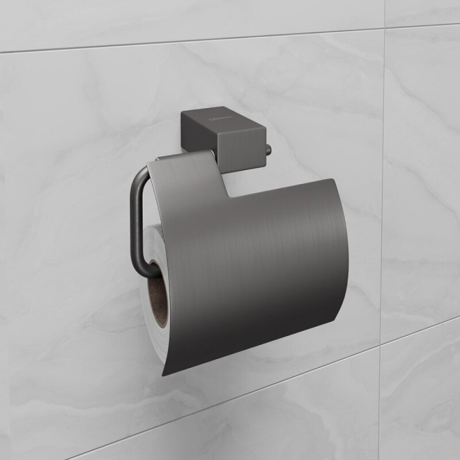 Держатель туалетной бумаги Lemark Smooth Line, 9726012, PVD графит