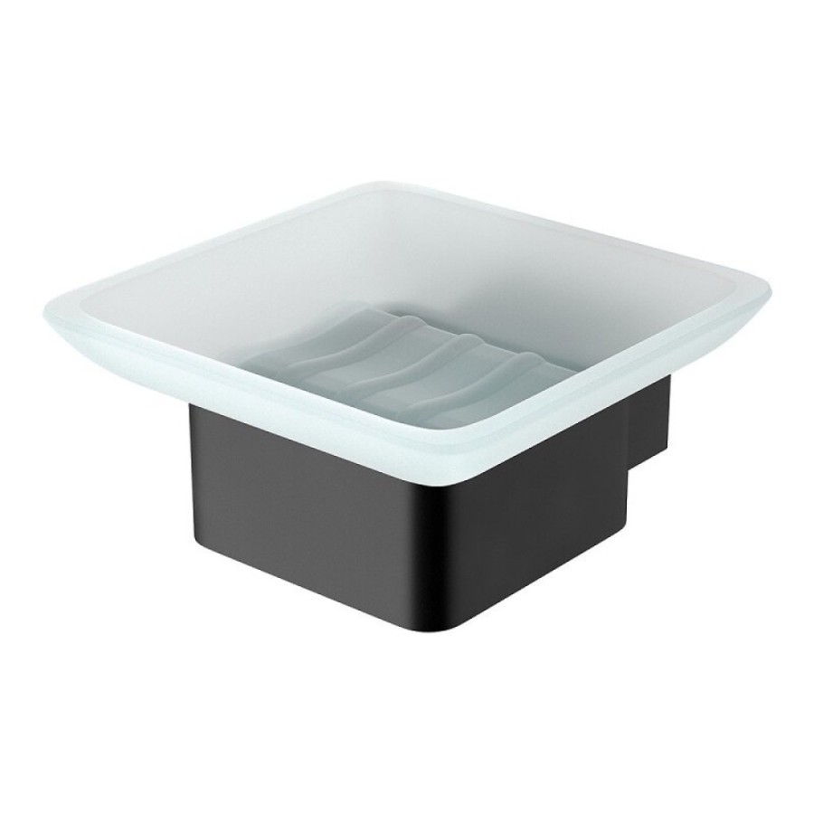 Мыльница Lemark Smooth Line, 9742017, держатель черный матовый