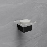 Мыльница Lemark Smooth Line, 9742017, держатель черный матовый