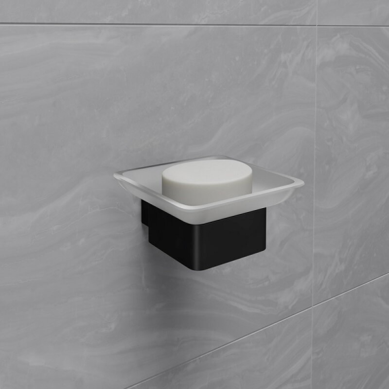 Мыльница Lemark Smooth Line, 9742017, держатель черный матовый