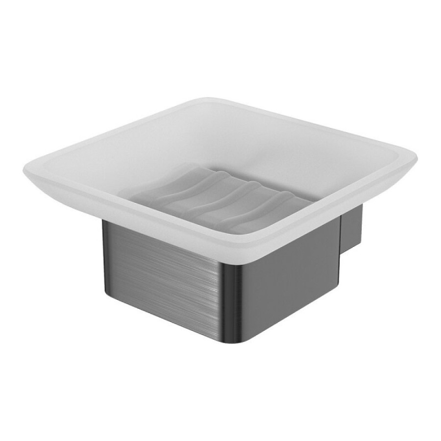 Мыльница Lemark Smooth Line, 9746018, держатель PVD графит