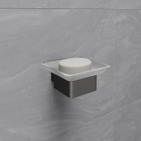 Мыльница Lemark Smooth Line, 9746018, держатель PVD графит