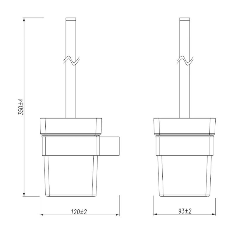 Ершик Lemark Smooth Line, 9761019, держатель хром