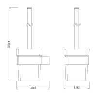Ершик Lemark Smooth Line, 9762020, держатель черный матовый