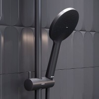 Душевая лейка Damixa Jupiter 977020300, 1 режим, черная матовая