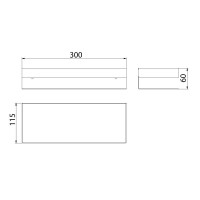 Полка для душа Lemark Shelf line, 9772050, 30 см, с крючками, черный