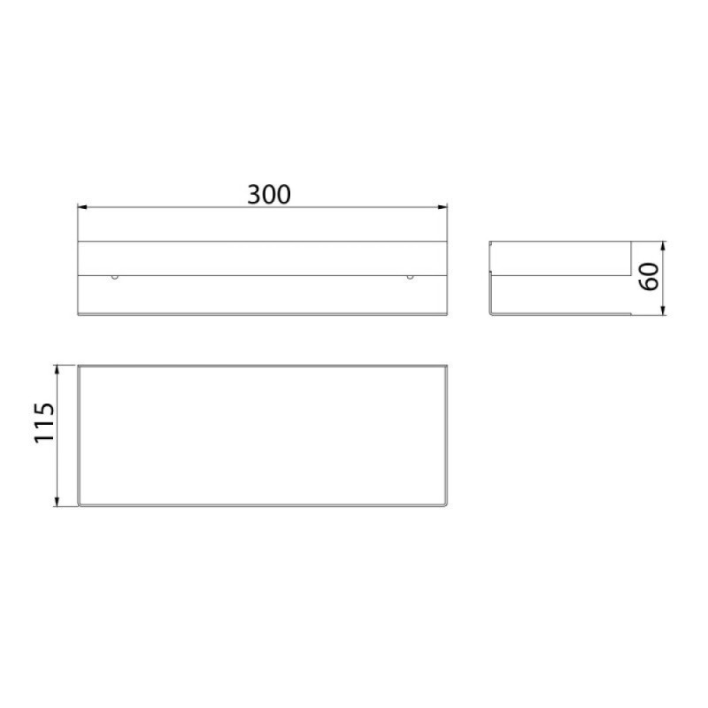 Полка для душа Lemark Shelf line, 9772050, 30 см, с крючками, черный