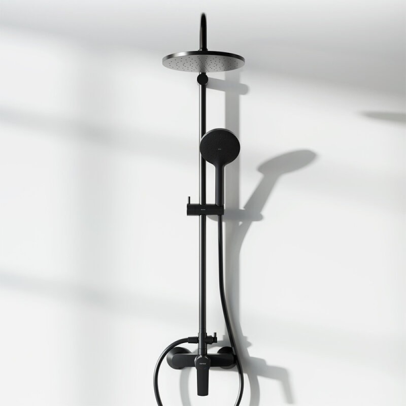 Душевая система Damixa, Jupiter 977710300, цвет черный матовый