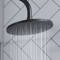 Душевая система Damixa Jupiter 977770300, с полкой и гигиеническим душем, с изливом, черная матовая