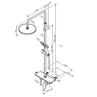 Душевая система Damixa Jupiter 977780300, цвет черный матовый