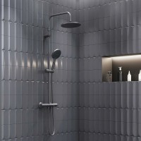 Душевая система Damixa Jupiter 977800300, черная матовая