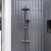 Душевая система Damixa Jupiter 977800300, черная матовая