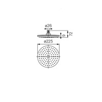 Верхний душ Iddis Ray 978IDC21SM, 22.5 см, хром