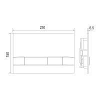 Клавиша Lemark Bit, 9803007, для инсталляции, механическая, хром матовый
