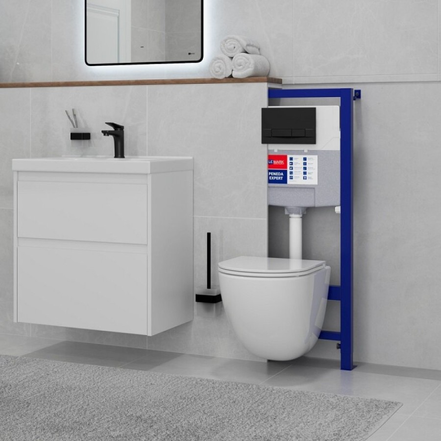 Инсталляция Lemark Peneda Expert 9812002, для подвесного унитаза, синяя