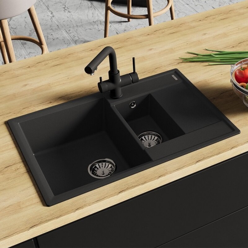 Кухонная мойка Lemark Ramza 9910042, 76 см, искусственный камень, шампань