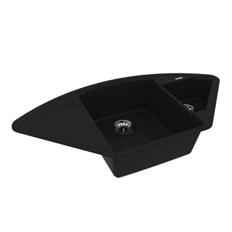 Кухонная мойка Lemark Irkana 9910043, 98 см, искусственный камень, антрацит