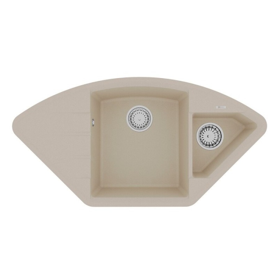 Кухонная мойка Lemark Irkana 9910044, 98 см, искусственный камень, бежевый