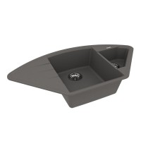 Кухонная мойка Lemark Irkana 9910047, 98 см, искусственный камень, серый шелк