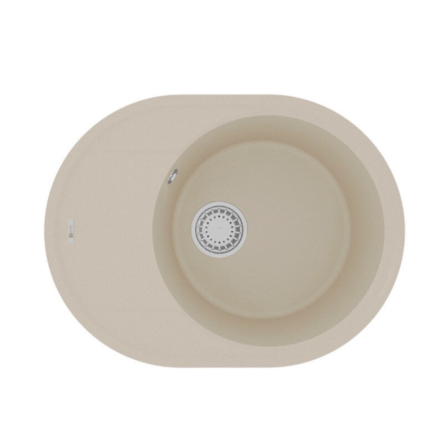 Кухонная мойка Lemark Lacha 9910050, 62 см, искусственный камень, бежевый