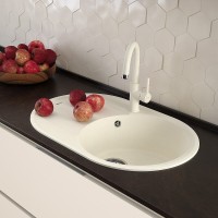 Кухонная мойка Lemark Lacha 9910057, 76 см, искусственный камень, грей