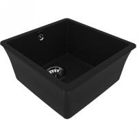 Кухонная мойка Lemark Sinara 400-U 9910061, 40 см, искусственный камень, цвет антрацит