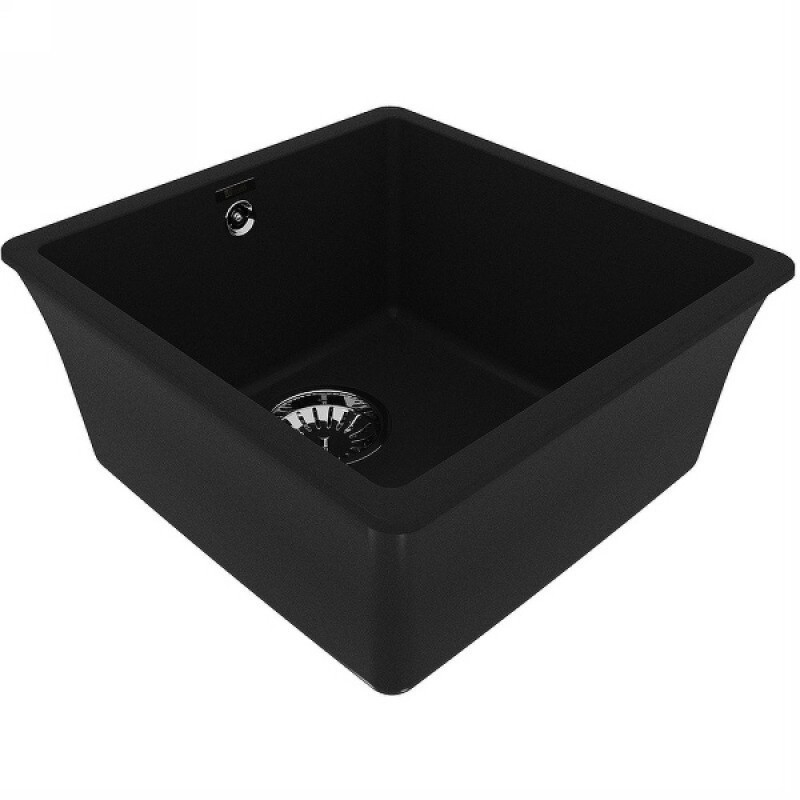 Кухонная мойка Lemark Sinara 400-U 9910061, 40 см, искусственный камень, цвет антрацит