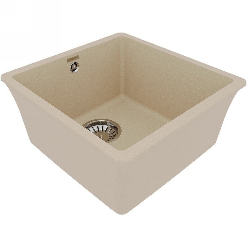 Кухонная мойка Lemark Sinara 400-U 9910062, 40 см, искусственный камень, бежевый
