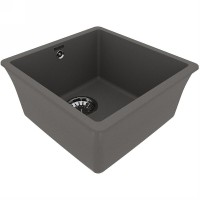Кухонная мойка Lemark Sinara 400-U 9910065, 40 см, искусственный камень, серый шелк
