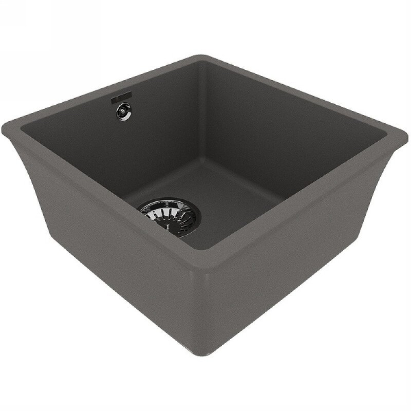 Кухонная мойка Lemark Sinara 400-U 9910065, 40 см, искусственный камень, серый шелк