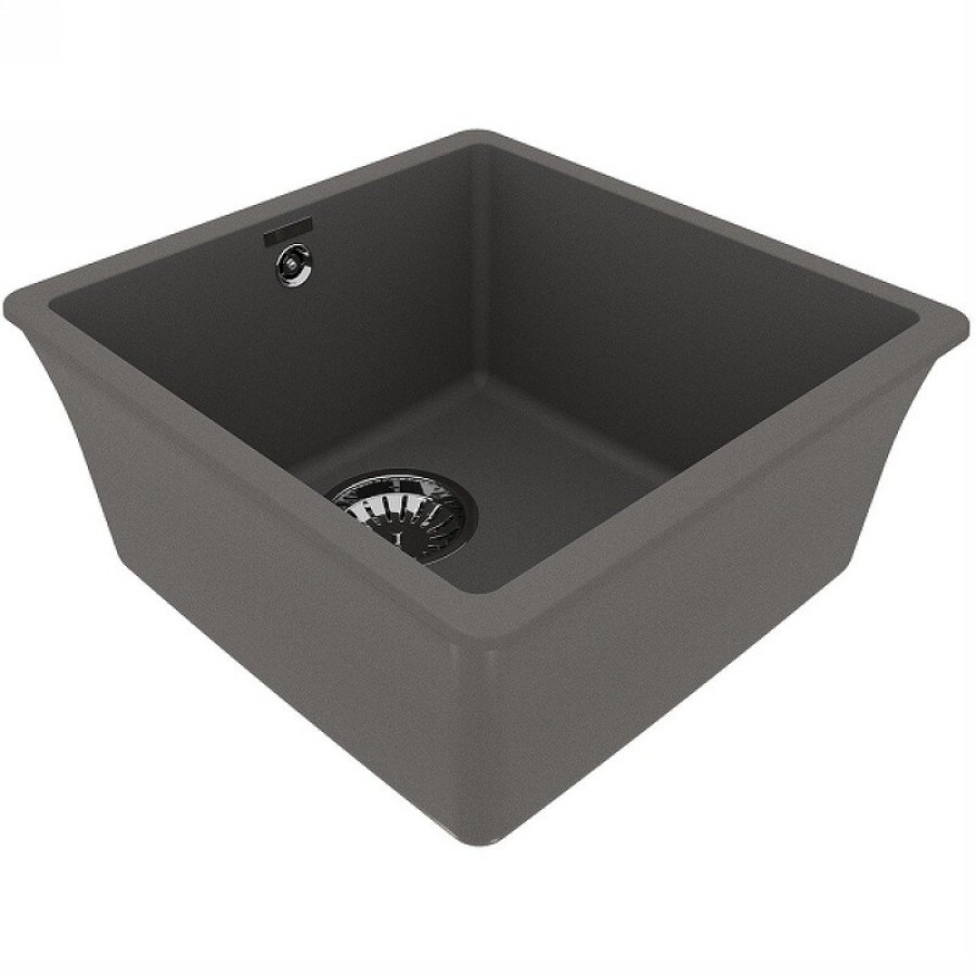 Кухонная мойка Lemark Sinara 400-U 9910065, 40 см, искусственный камень, серый шелк