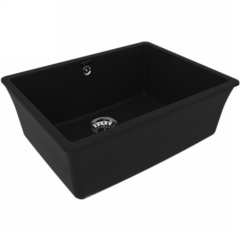 Кухонная мойка Lemark Sinara 540-U 9910073, 54 см, искусственный камень, цвет антрацит