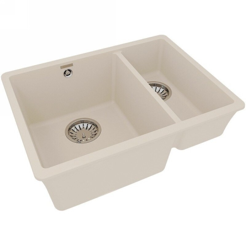 Кухонная мойка Lemark Sinara 550.2-U 9910084, 55 см, искусственный камень, шампань
