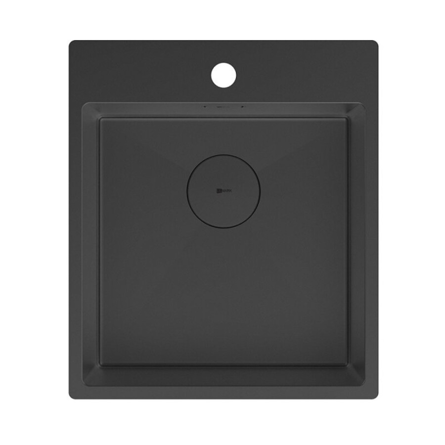 Кухонная мойка Lemark Janga 440 9932104, 44 см, PVD-покрытие, нержавеющая сталь, черный матовый