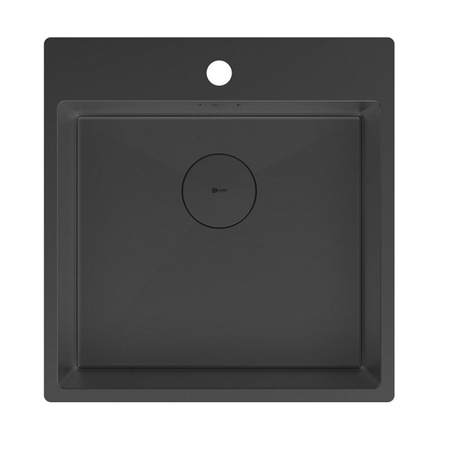 Кухонная мойка Lemark Janga 490 9932108, 49 см, PVD-покрытие, нержавеющая сталь, черный матовый
