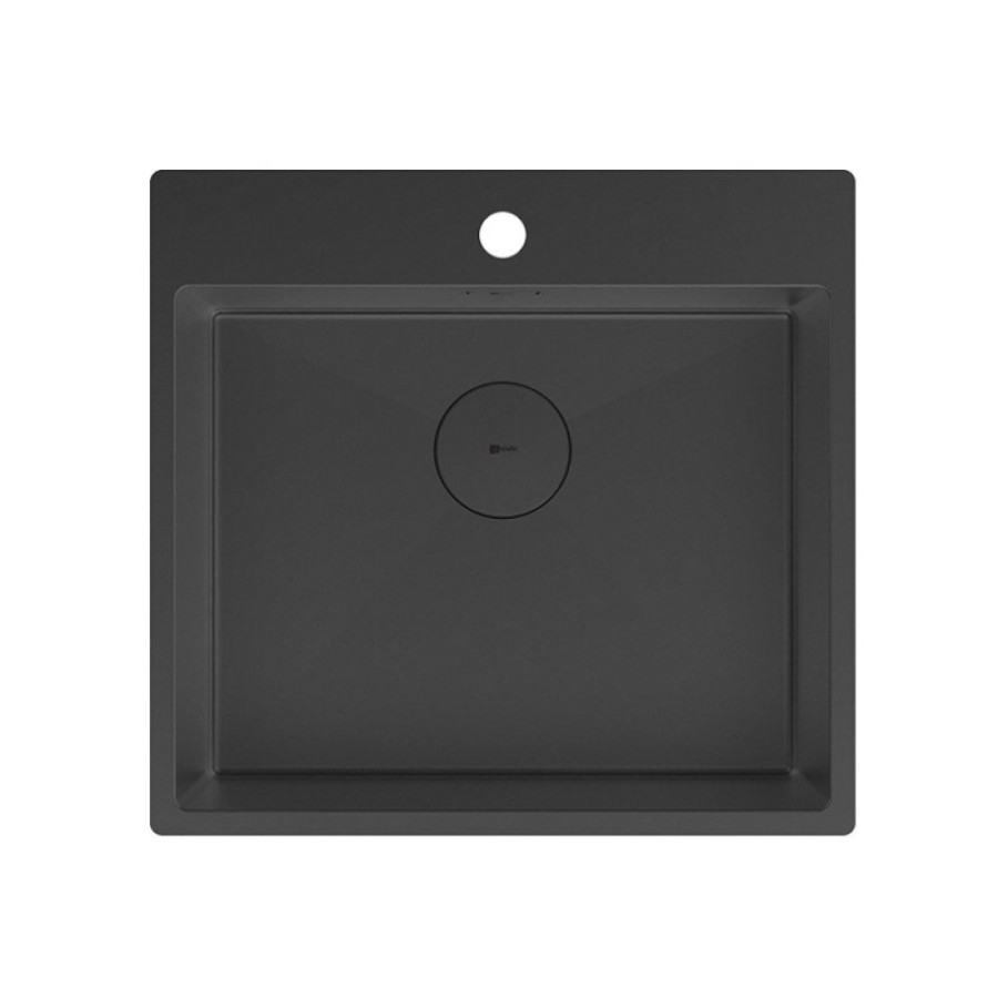 Кухонная мойка Lemark Janga 540 9932112, 54 см, PVD-покрытие, нержавеющая сталь, черный матовый