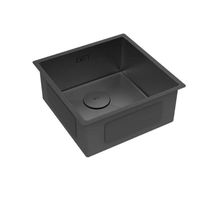 Кухонная мойка Lemark Olanga 440 9932124, 44 см, нержавеющая сталь, PVD-nano покрытие, черный матовый
