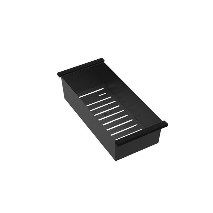 Кухонная мойка Lemark Tabaga 820 9932136, 82 см, нержавеющая сталь, PVD-nano покрытие, ролл-мат, коландер, разделочная доска, черный матовый