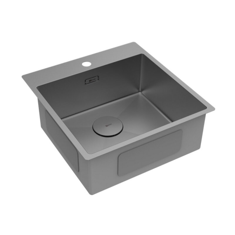 Кухонная мойка Lemark Janga 490 9936107, 49 см, PVD-покрытие, нержавеющая сталь, графит