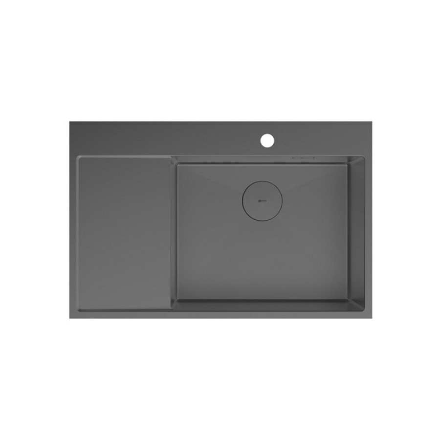 Кухонная мойка Lemark Kezadra 780L/P 9936151/9936155, 78 см, левая/правая, нержавеющая сталь, PVD- nano покрытие, графит