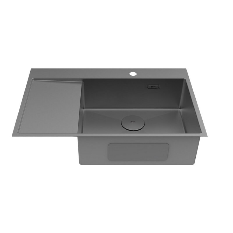 Кухонная мойка Lemark Kezadra 780L/P 9936151/9936155, 78 см, левая/правая, нержавеющая сталь, PVD- nano покрытие, графит