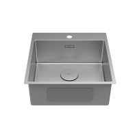 Кухонная мойка Lemark Janga 490 9937105, 49 см, нержавеющая сталь