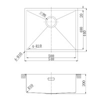 Кухонная мойка Lemark Olanga 540 9937125, 54 см, нержавеющая сталь