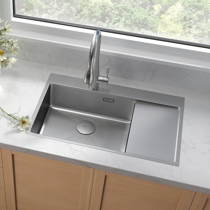 Кухонная мойка Lemark Kezadra 780L/P 9937149/9937153, 78 см, левая/правая, нержавеющая сталь