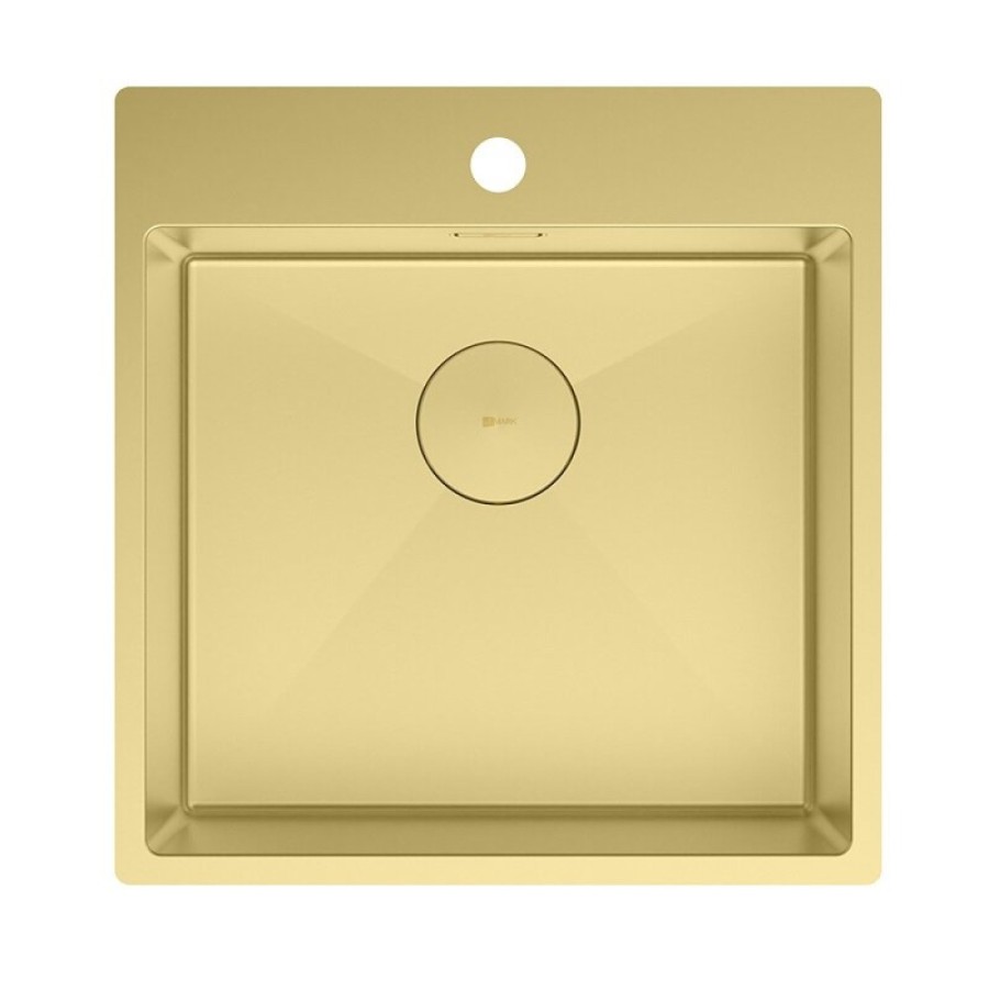 Кухонная мойка Lemark Janga 490 9938106, 49 см, PVD-покрытие, нержавеющая сталь, золото светлое