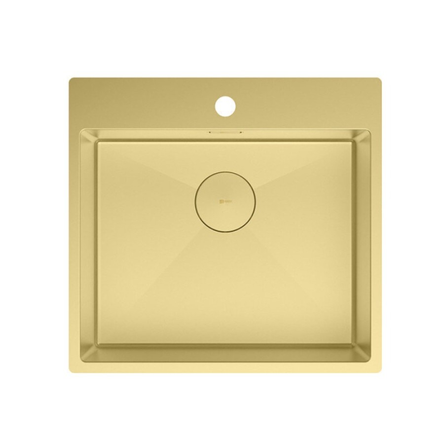 Кухонная мойка Lemark Janga 540 9938110, 54 см, PVD-покрытие, нержавеющая сталь, золото светлое