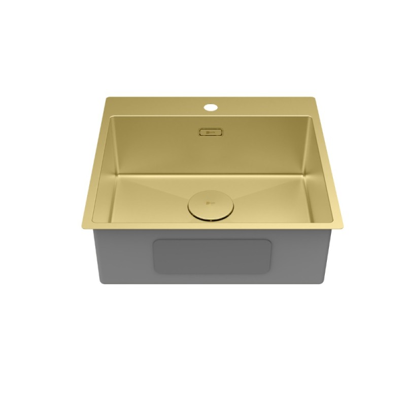 Кухонная мойка Lemark Janga 540 9938110, 54 см, PVD-покрытие, нержавеющая сталь, золото светлое