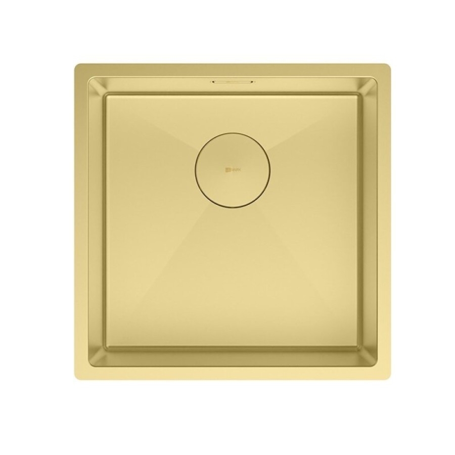 Кухонная мойка Lemark Olanga 400 9938122, 44 см, нержавеющая сталь, PVD-nano покрытие, золото светлое