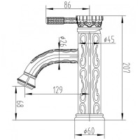 Смеситель Zorg Antic A 115U-BR для раковины, бронза