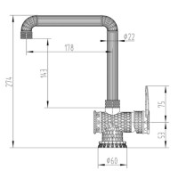 Смеситель Zorg Antic A 418 K-BR LOFT для кухонной мойки, античная бронза